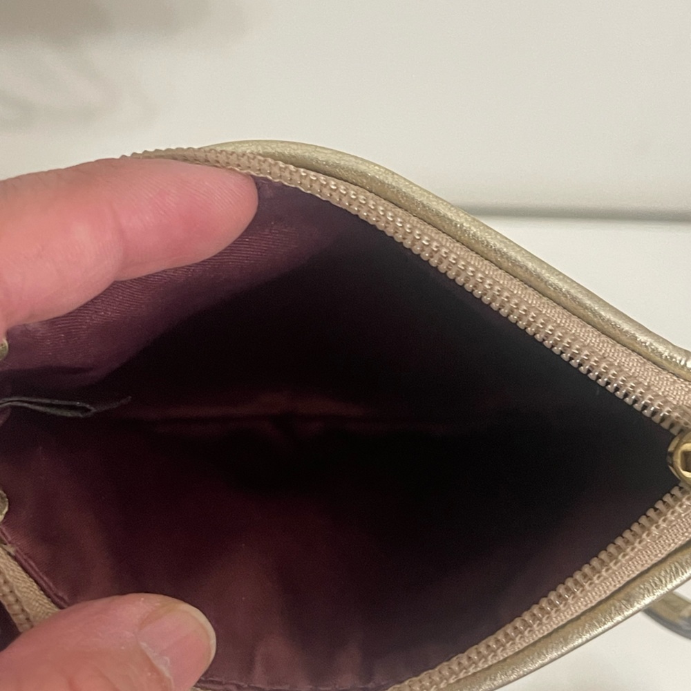 Coach Metallic Gold‎ and Tan Wristlet - Picture 9 of 9